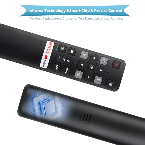 image for LOUTOC Replacement Remote Control Only for All TCL TV, Compatible for 