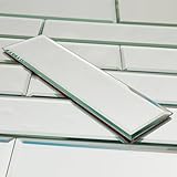 Adedeo Peel and Stick Mirror Glass Subway Tile 3 x 12 Inch for Kitchen Backsplash Bathroom Wall