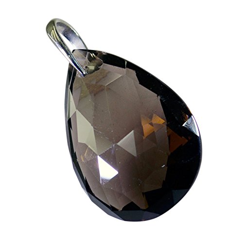 Pendentif quartz fumé véritable argent pour sublimer vos tenues de soirée