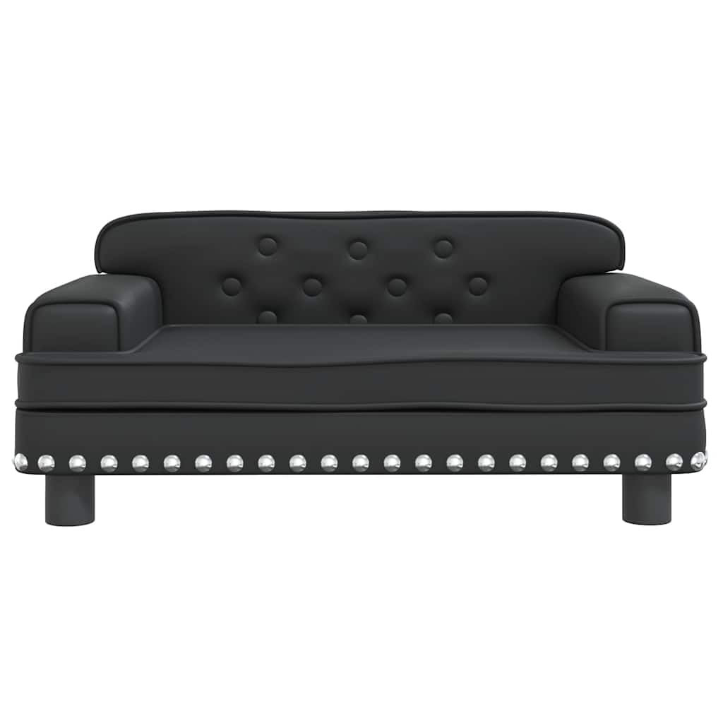 Hundebett Schwarz 70x45x30 cm Kunstleder,Tier- & Haustierbedarf,Haustierbedarf,Hundebedarf,Hundebetten,Schwarz,7.45 kg-171889