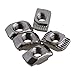 CNBTR 20 Series T Nuts Aluminum Slot Carbon Steel T Slot Nut Hammer Head Fastener Nut with M4 Thread European Standard Silver Pack of 50