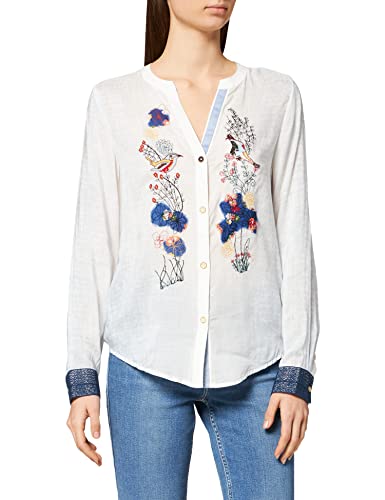 Desigual CAM_Matera Blusa, Blanco (Blanco 1000), X-Large para Mujer