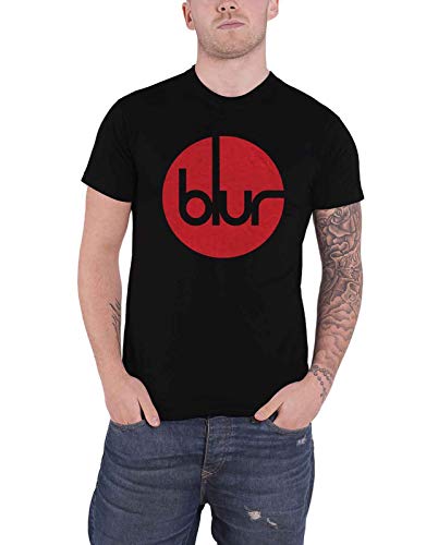 T-shirt Blur Homme Noir Circle Band Logo Britpop vêtement vintage Park Life