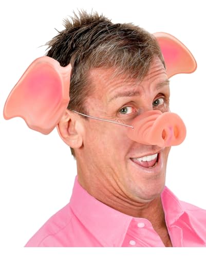 Horror-Shop Schweine Ohren als Haarreif - Kostümzubehör für Fasching & Karneval