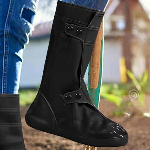 Couvre-bottes imperméable en caoutchouc résistant pour déplacement extérieur adulte