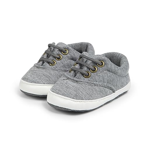 Image of Infant Baby Boys Girls Canvas Sneaker Toddler Slip On Anti Skid Newborn First Walkers Candy Shoes for 0-18 Months