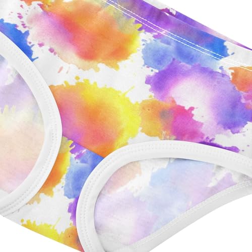 Joisal Fun Print Toddlers Underwear Floral 2t Cotton Panties Little Girl Abstract Watercolor Colorful Undies Kids Briefs4