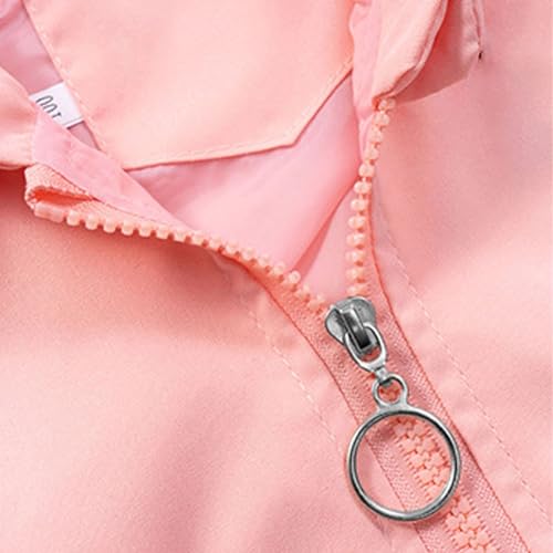 Girls Rain Jacket Hooded Cartoon Zip Up Waterproof Long Sleeve Graphic Hoodies Kids Cute Hiking Windproof Windbreaker4