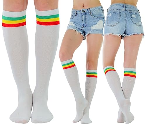 Image of ToBeInStyle Women's Colorful Patterned Design Knee High Socks