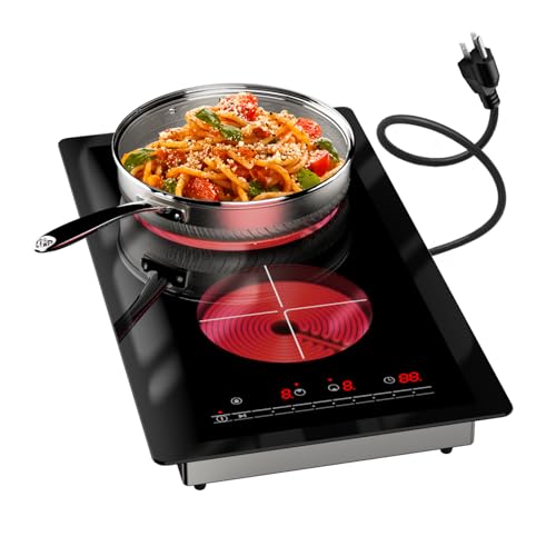 Opiniones y reviews de Parrilla de Induccion 2 Quemadores , listamos los 10 mejores. 48 Nardea - Cocina eléctrica de 2 quemadores de 110 V, estufa eléctrica de cocina eléctrica de infrarrojos enchufable con cerradura de seguridad para niños, temporizador de 99...