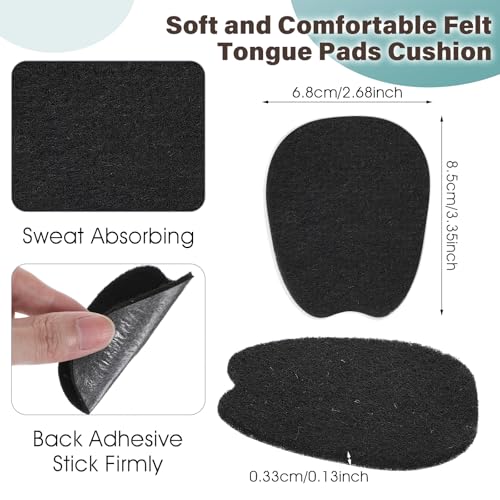 5 pares de almohadillas de fieltro para lengüeta de calzado, tamaño grande miniatura 2