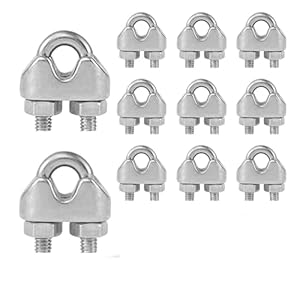 CLENEA 12 Stück U-Typ M3 Drehseilklemmen