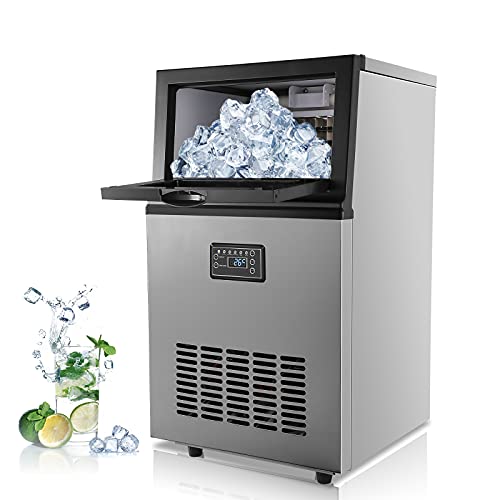 Vogvigo Commercial Ice Maker,100LBS/24H,30LBS Storage Capacity,36 Ice Cubes Ready within 20 Mins Stainless Steel Freestanding Ice Machine for Home/Office/Restaurant/Bar/Coffee Shop,Shipping from US
