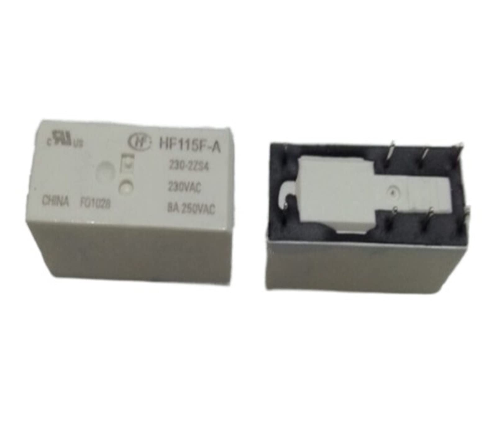 Relais HF115F-A 230-1ZS3AF Hongfa 8 pin inverseur 230V AC pour circuit imprimé lot de 5 pièces