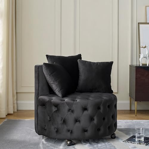 Sillón Barrel Plegable Negro miniatura 3