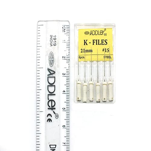 ADDLER Dental Strength Stainless Steel K File 21 mm Root Canal Files Size 15 (Pack of 6) (B0BNNG8Y3C) Amazon Price History, Amazon Price Tracker