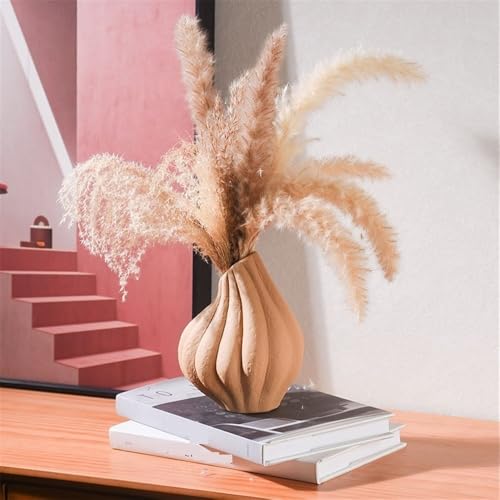Petit vase en céramique gris pour meuble TV et compositions - 6