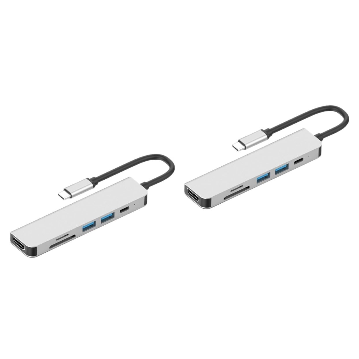 BESTonZON Lector De Tarjetas SD 4K De Aleación De Aluminio USB con Estación De Acoplamiento 2 Uds