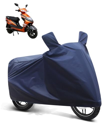 Image of FABTEC Two Wheeler Bike Cover Compatible with Enigma Ambier (Blue)