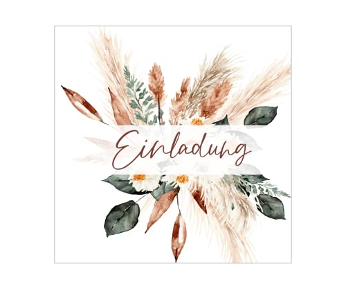 Fabelhafte Dinge Einladungskarten Hochzeit Konfirmation Taufe Geburtstag Boho Einladung Hochzeitseinladungen (25 Stück) Cover