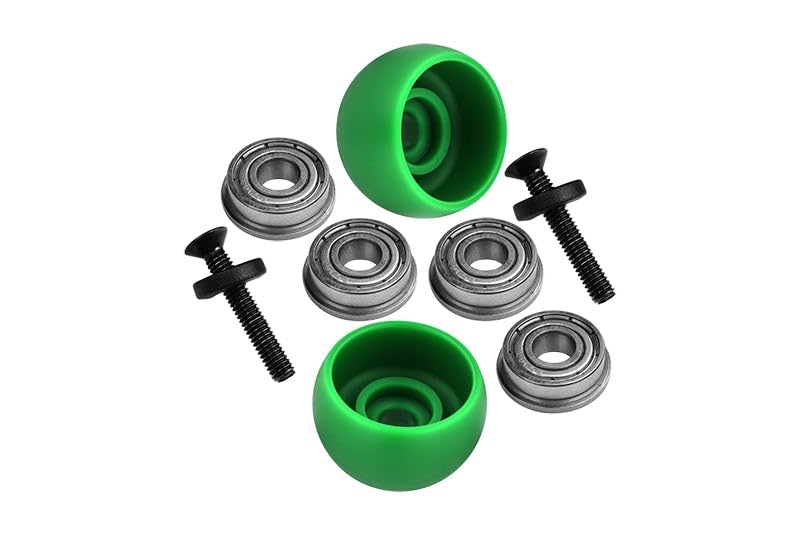 GPM Racing LOS264003 Promoto-MX Upgrades Side Wheel Replacement Lean Bar Wheel Set For LOSI 1:4 Promoto-MX Motorcycle Dirt Bike RTR FXR LOS06000 LOS06002 - Green