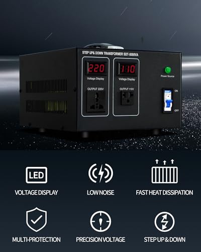 Step Down/Up Transformer 220v to 110v, 5000W Voltage Converter 110 to 220 Heavy Duty Power Transformer4