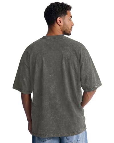 Image of Oversized Tshirts for Men Short Sleeve Vintage Washed Basic Loose Tees