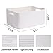 MiniArk Large Storage Baskets for Shelves, Closet Organizers Bins for Clothes Blanket Towels, Baby Nursery, Toy Baskets Box, Woven Rope Baskets, 17 x 13 x 7.5”, 2 Packs Off White