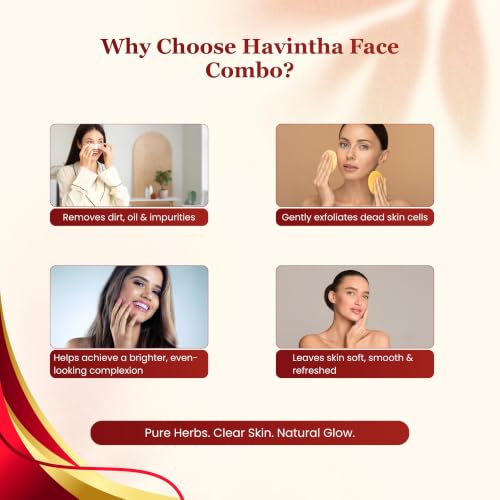 Image of Havintha Natural Face Pack for Healthy and Glowing Skin Combo Pack of Multani Mitti, Sandal Wood, Orange Peel, Rose Petal, Amba Haldi Powder (Each 50gm)
