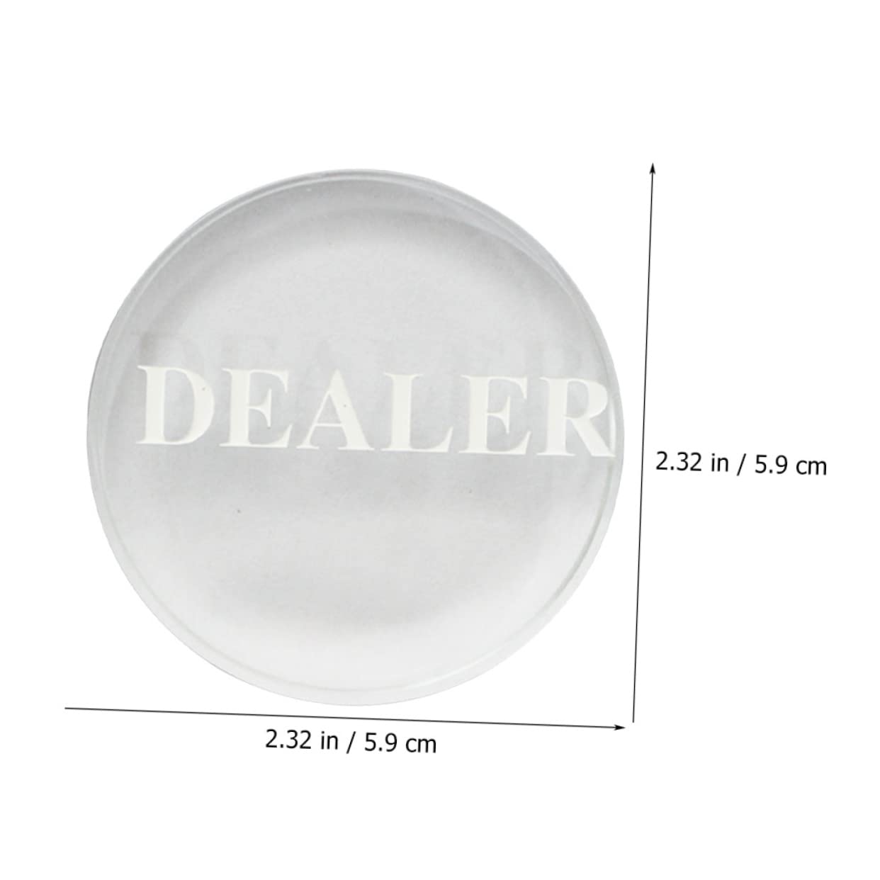 TOYANDONA 5piezas Botón De Repartidor De Póker De Resistente para Póker para Visible y Elegante