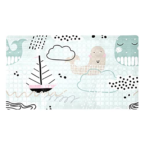 Tapis de douche antidérapant lavable en machine pour baignoire à ventouses - 2