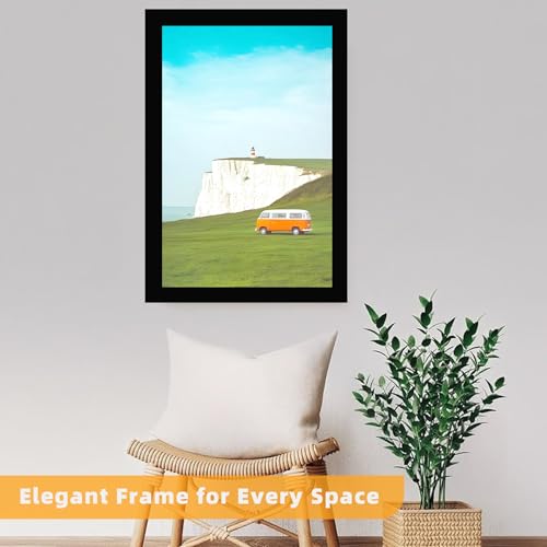 Image of BESCRCL 27x40 Poster Frame for Wall Display with HD Plexiglas, Engineered Wood for 27 x 40 Picture, Black, 1 Pack
