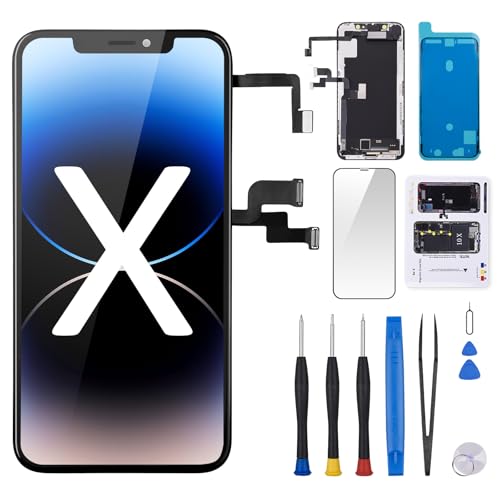 Image of for iPhone X 10 Screen Replacement 5.8 inch LCD with Ear Speaker | 3D Touch Display Digitizer Full Assembly Repair Kit Front Earpiece Proximity Sensor Glass Fix Tools A1865 A1901 A1902