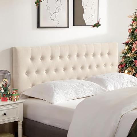Huatean Home Tufted Upholstered Headboard Queen Size Cover