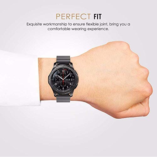 Correa de reloj de 22mm de acero inoxidable para pulsera inteligente Samsung Gear S3 6