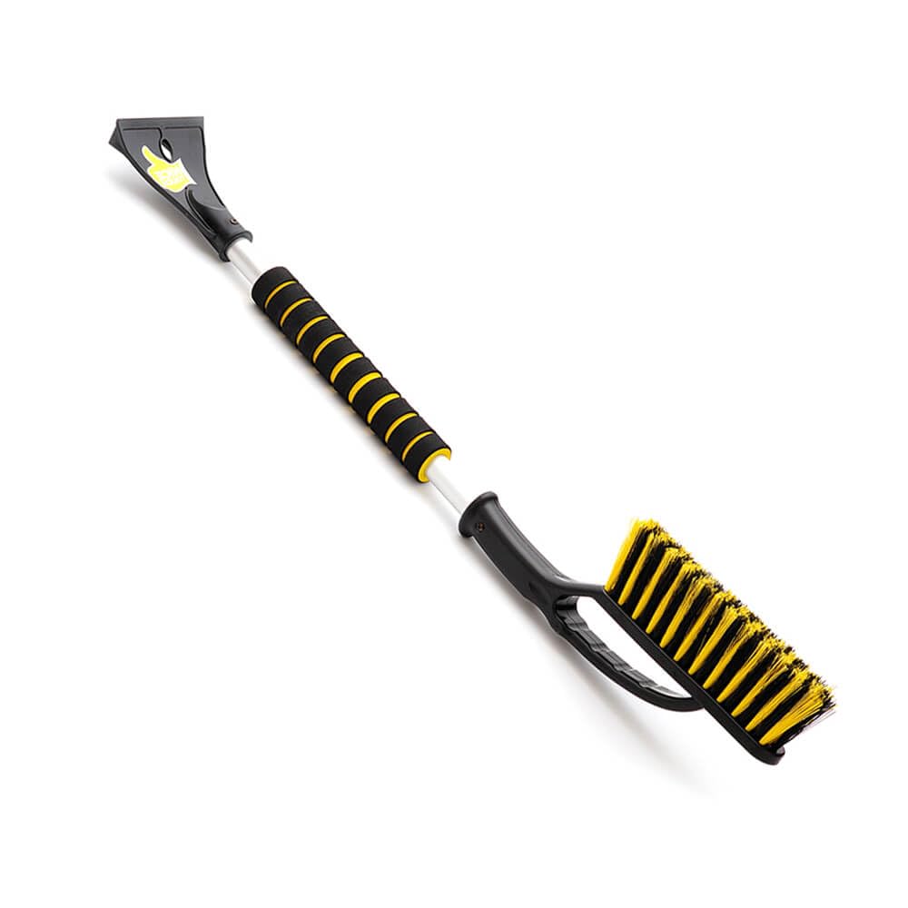 Auto Drive 24-inch Snow Brush And Ice Scraper, Blue, Compact And Lightweight For Winter Driving