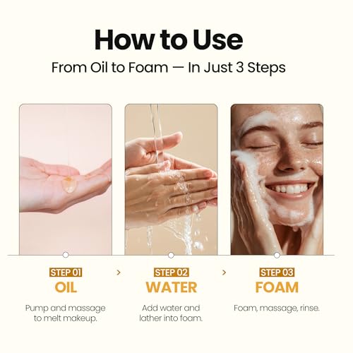 Image of [K-Beauty] PuriteaToc Revitalizing Oil to Foam - All-in-One Korean Face Wash Oil-Based Foaming Facial Cleanser - Purifying & Skin Clarifying Makeup Deep Cleansing Oil for Dull Skin Types 3.88 fl oz