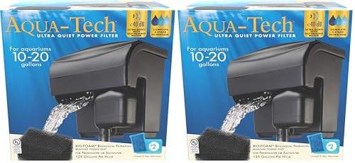 Image of Aqua-Tech Ultra Quiet Power Filter, for Aquariums 10-20 Gallons (Pack of 2)