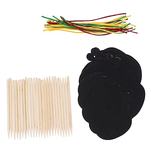 BRIGHTFUFU 48Pcs Halloween Scratch Cards Unpainted Pumpkin Scratch for Decorative Crafts for Halloween Parties Creative Activities Festive Fun Supplies