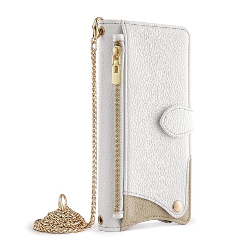Compatible avec Samsung Galaxy J2 Prime/Grand Prime Plus / J2 ACE / G532 Le Support Peut être pivoté Étui Portefeuille avec Cordon, Fermeture éclair et...