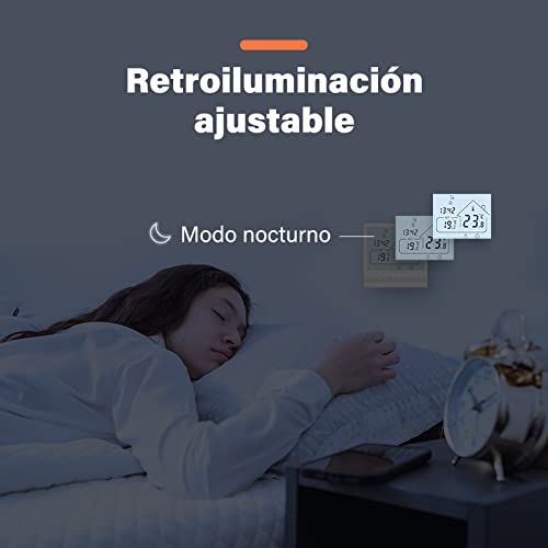 Miniatura 4 de Beok Tuya Termostato Inteligente De Pared Con Wifi De Pared - Termostato Para Calefacción De Agua Por Suelo Radiante Compatible Con Alexa, Google 3a