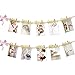 12 Month Photo Banner, First Birthday Decoration, Milestone Photo Banner for First Birthday Party, Great Baby Shower Gift (Pink and Gold)