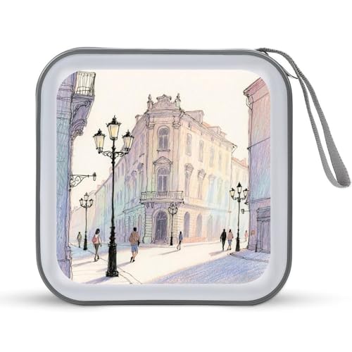 Étui de rangement CD DVD fermeture éclair compartiments plastique voiture maison voyage moderne
