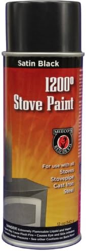 MEECO'S RED DEVIL 12 Oz Satin Black High Heat Spray Paint