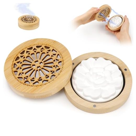 Difusor Aceites Esenciales Sin Agua Difusor de Aceites Esenciales Aire Aromático Piedra con Caja de Incienso de Madera para Sala de Estar Baño Coche Aromaterapia y Decoración