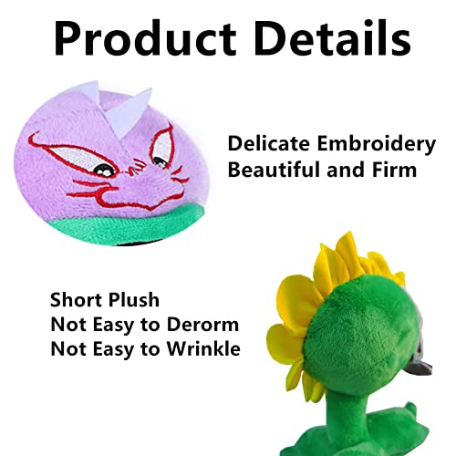 Jhesao 14 Pcs Plants And Zombies Plush Vs Pvz Zombies Plants Set Toys Pvz 1 2 Stuffed Soft Zombies Doll Zombies Plush Toy New #TOP1