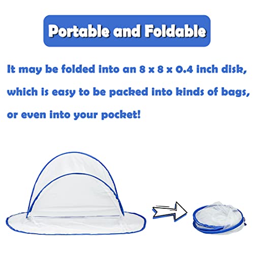 Ultralight Portable Pop-Up Mosquito Net Tent, Head Mini Folding Mosquito Net, Sleeping Bag Bug Net For Bedding Camping Traveling Patio, Weighs Only 0.12 Lbs (Large) #TOP1