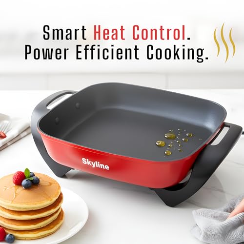 Image of Skyline 1500W Electric Fry Pan, Non-Stick Surface, Adjustable Temperature Control