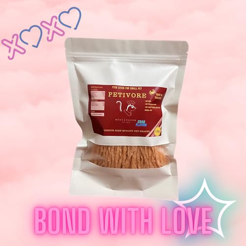 Snack de pescado sabor cangrejo para mascotas pequeñas 120g miniatura 4