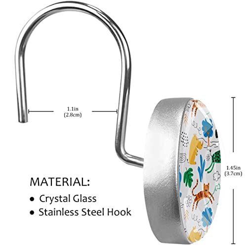 Crochets pour rideau de douche en acier inoxydable anti-rouille glisse fluide lot de 12 - 4